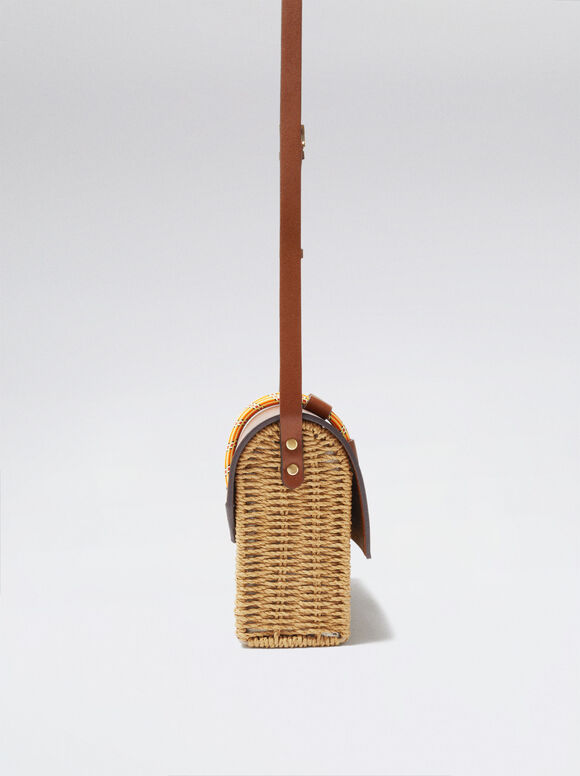 Bolso Bandolera De Paja - Camelo