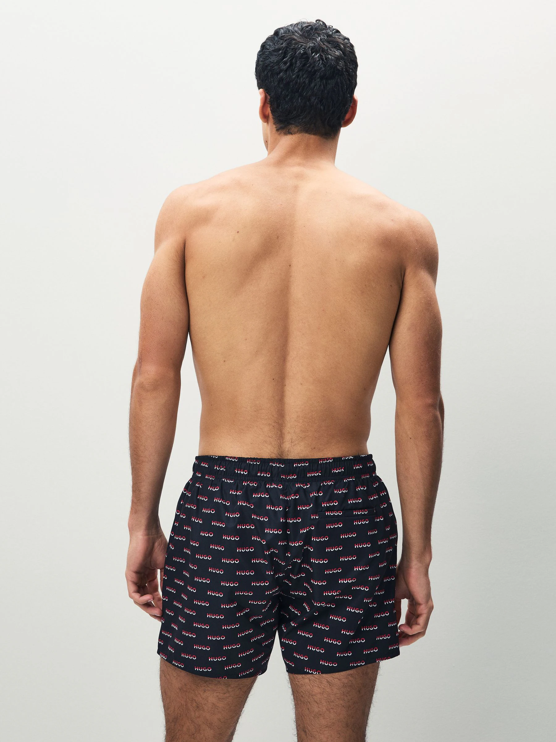 HUGO Logo Print Swim Shorts