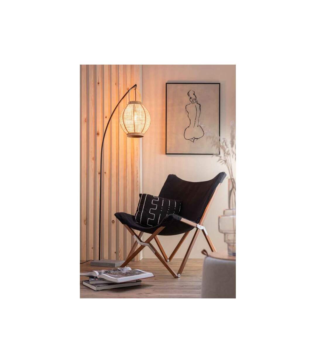 Paris Prix - Lanterne En Bambou fernando 34cm Naturel