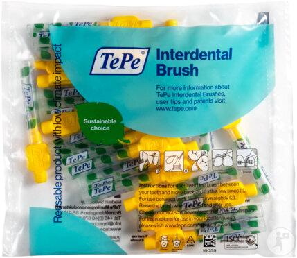 TePe Brossette Interdentaire Original Jaune Taille ISO 4 0,7mm 20 Pièces
