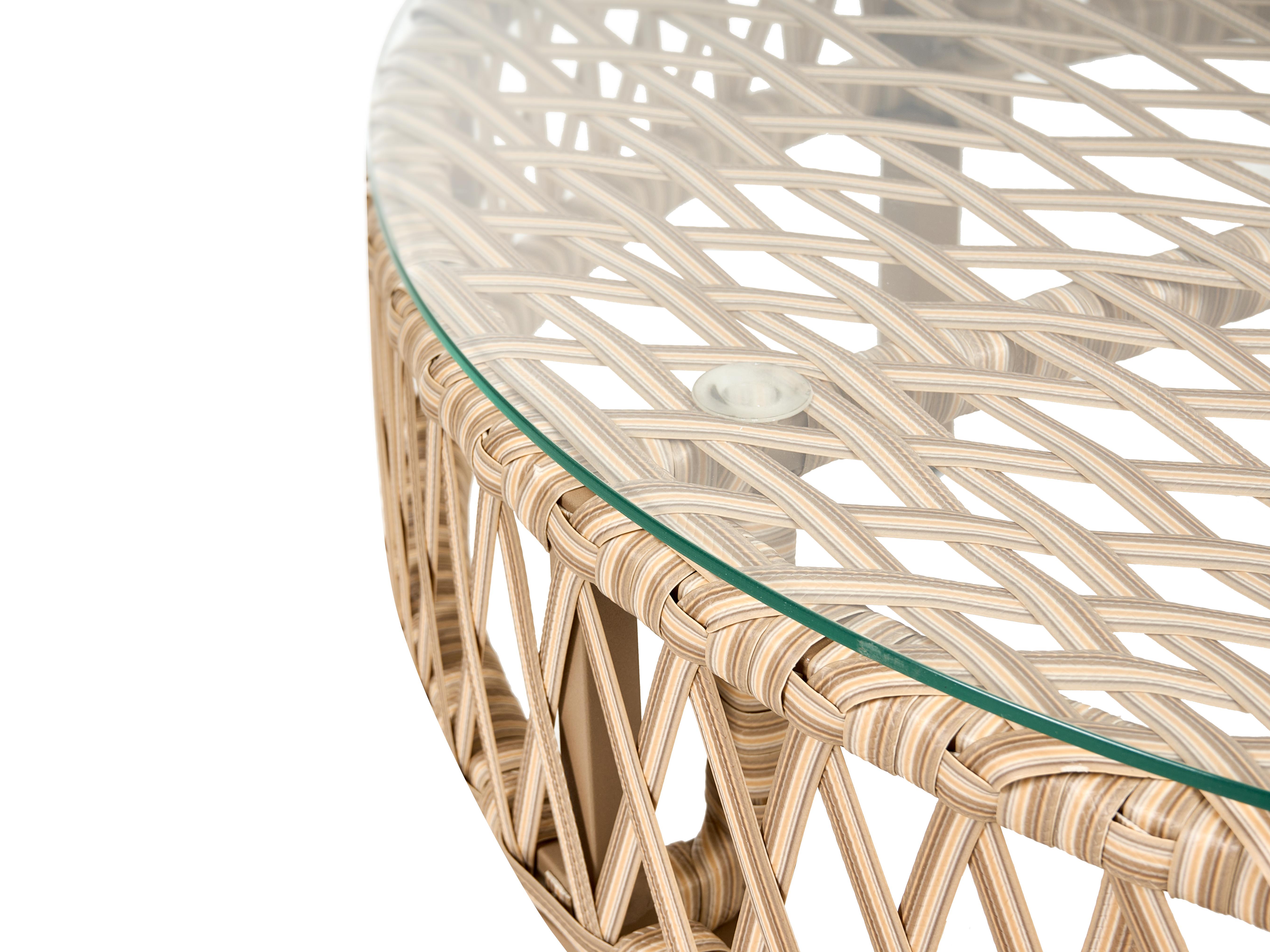 Loungeset met tafel 4-zits CALASETTA linkszijdig PE rotan Beige