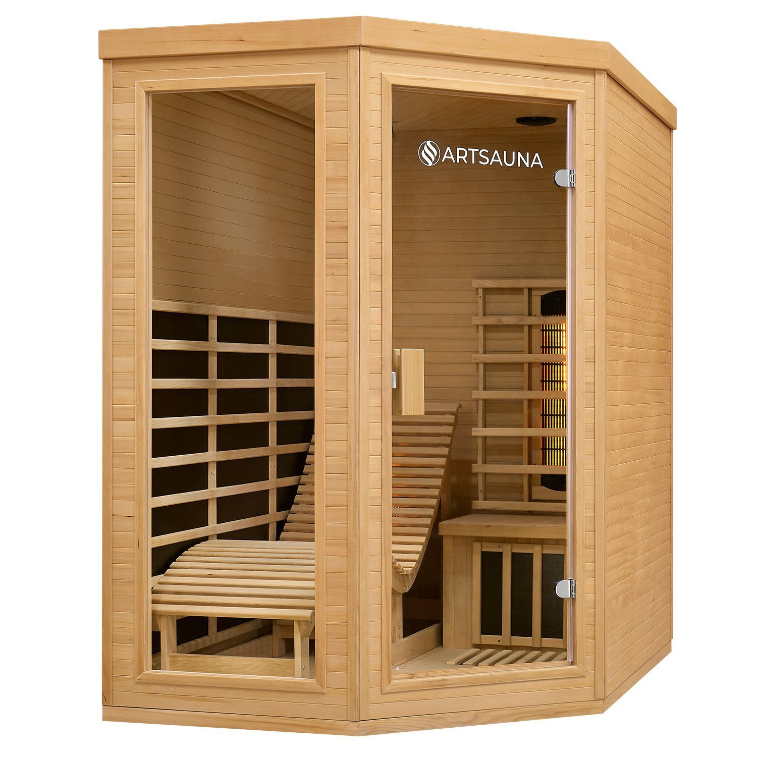 Artsauna Infrarotkabine Wärmekabine Kolding mit Triplex-Heizsystem & Hemlockholz