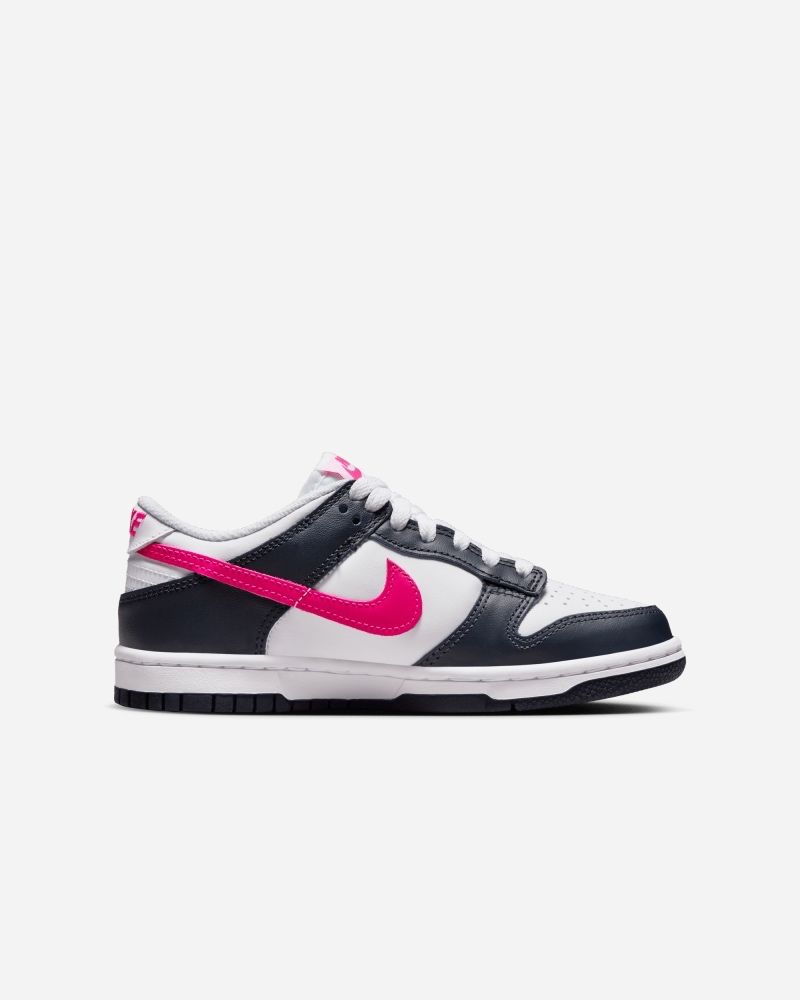 Chaussures Nike Dunk Low Bleu Marine/Blanc/Rose pour enfant