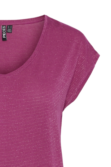 Pieces paarse dames t-shirt