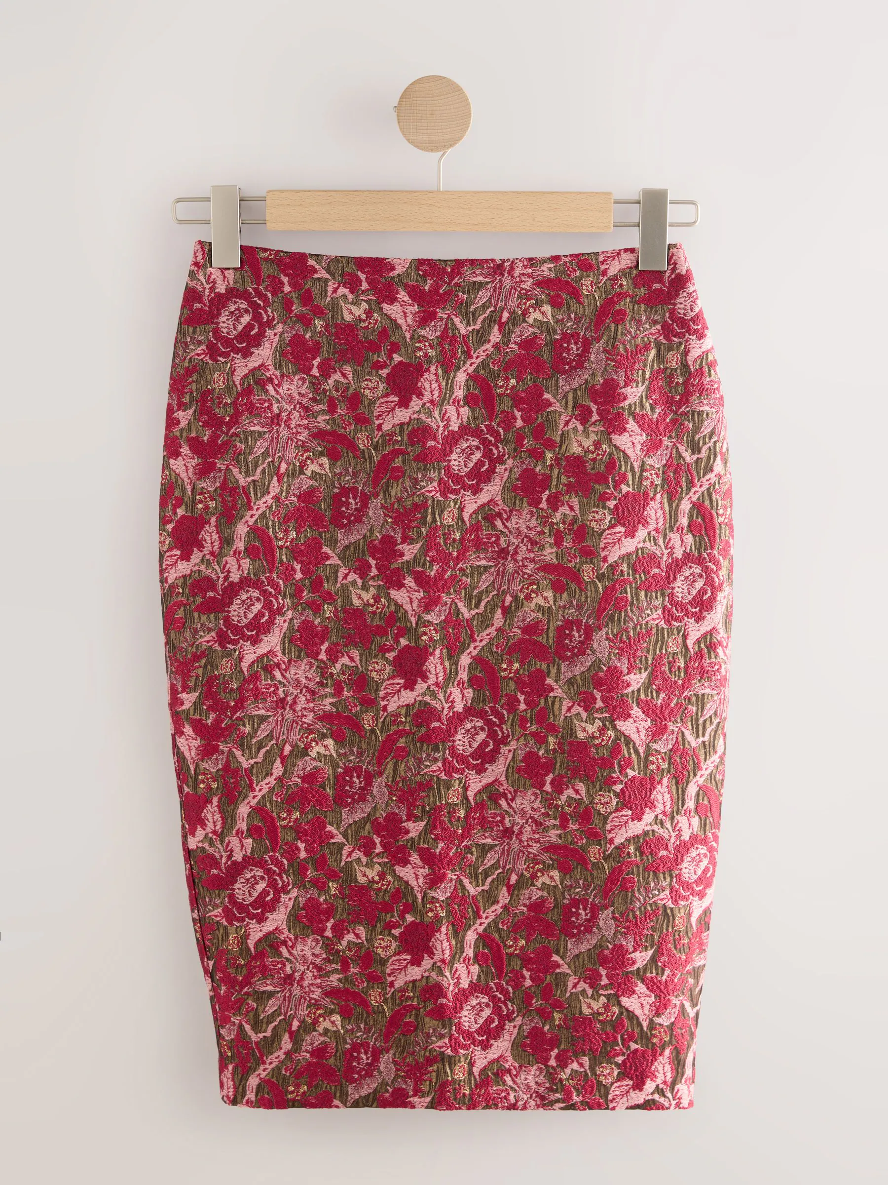 Rood - Jacquard kokerrok