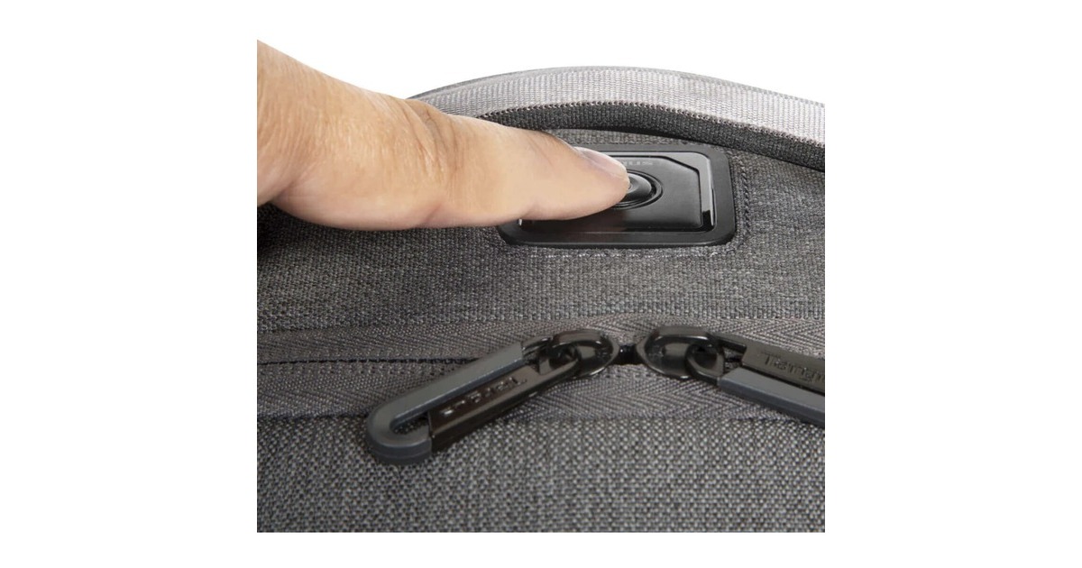 Targus15.6” Cypress Hero Backpack with Find My Locator rugzak  (Grijs)