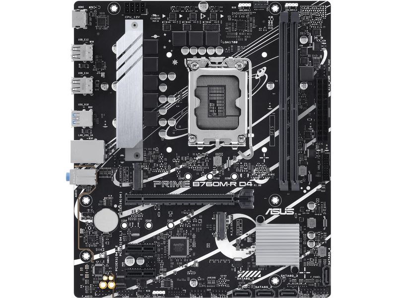 ASUS Mainboard Prime B760M-R D4 Micro-ATX Motherboard mit LGA 1700 Sockel