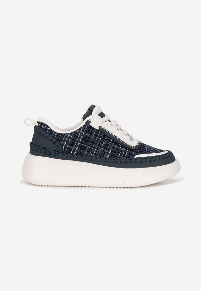 Baskets pour femme en cuir marine Elvia