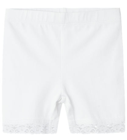 Name It Radlershorts - NmfVista - Bright White m. Spitze