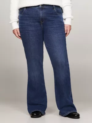 Calça jeans bootcut de cintura média Curve