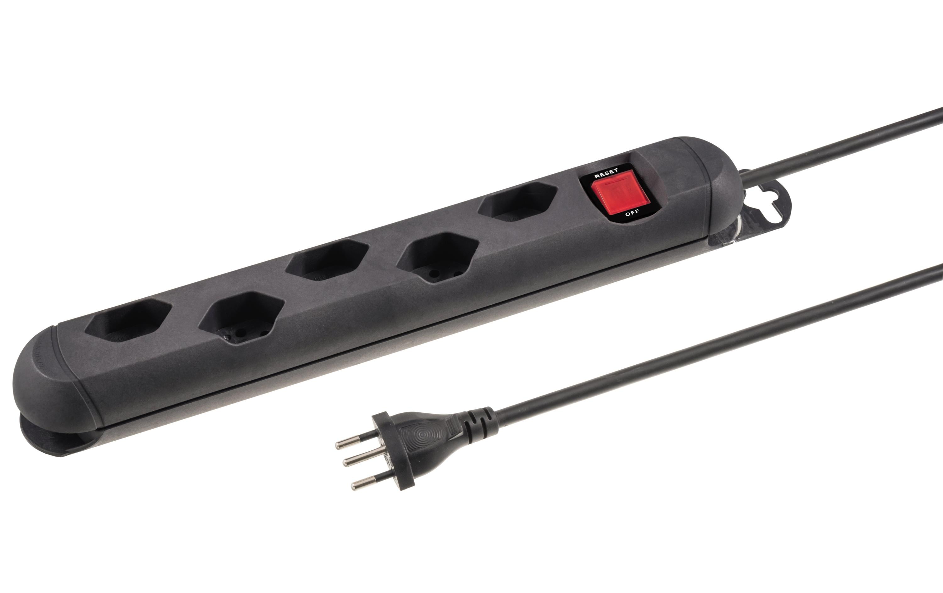 Steckdosenleiste STEBA STRONG 5x T13Steckdosenleiste, Schwarz