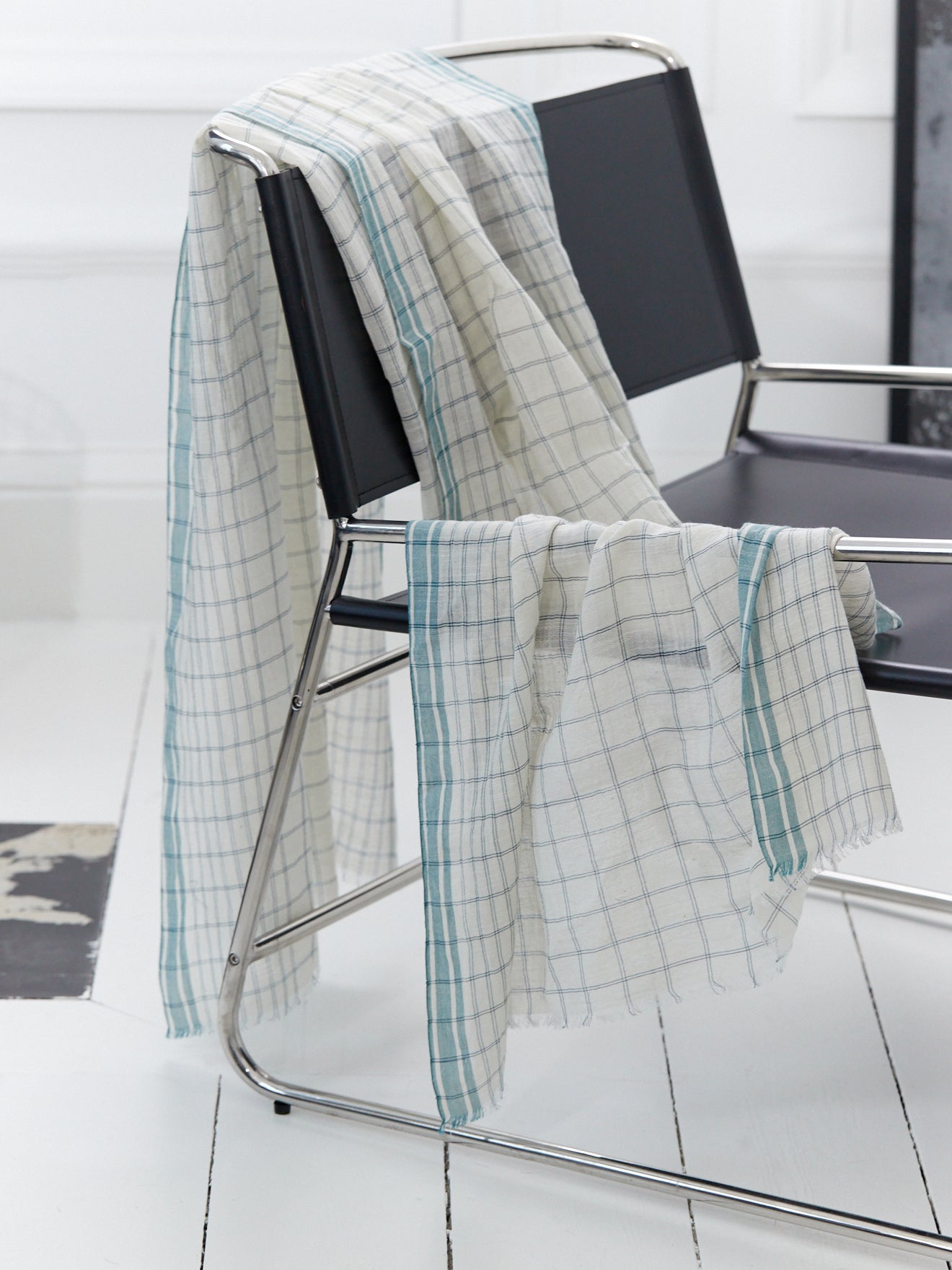 Foulard à carreaux femme