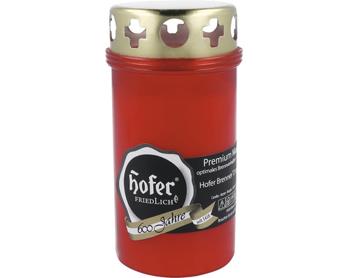 Grafkaars 3-daagse brander met deksel, rood