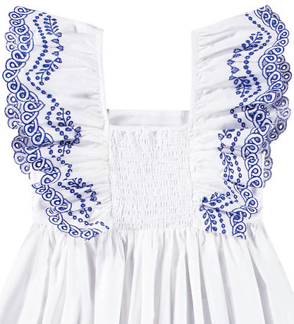 Molo Kleid - Clementine - Knackige White m. Stickerei