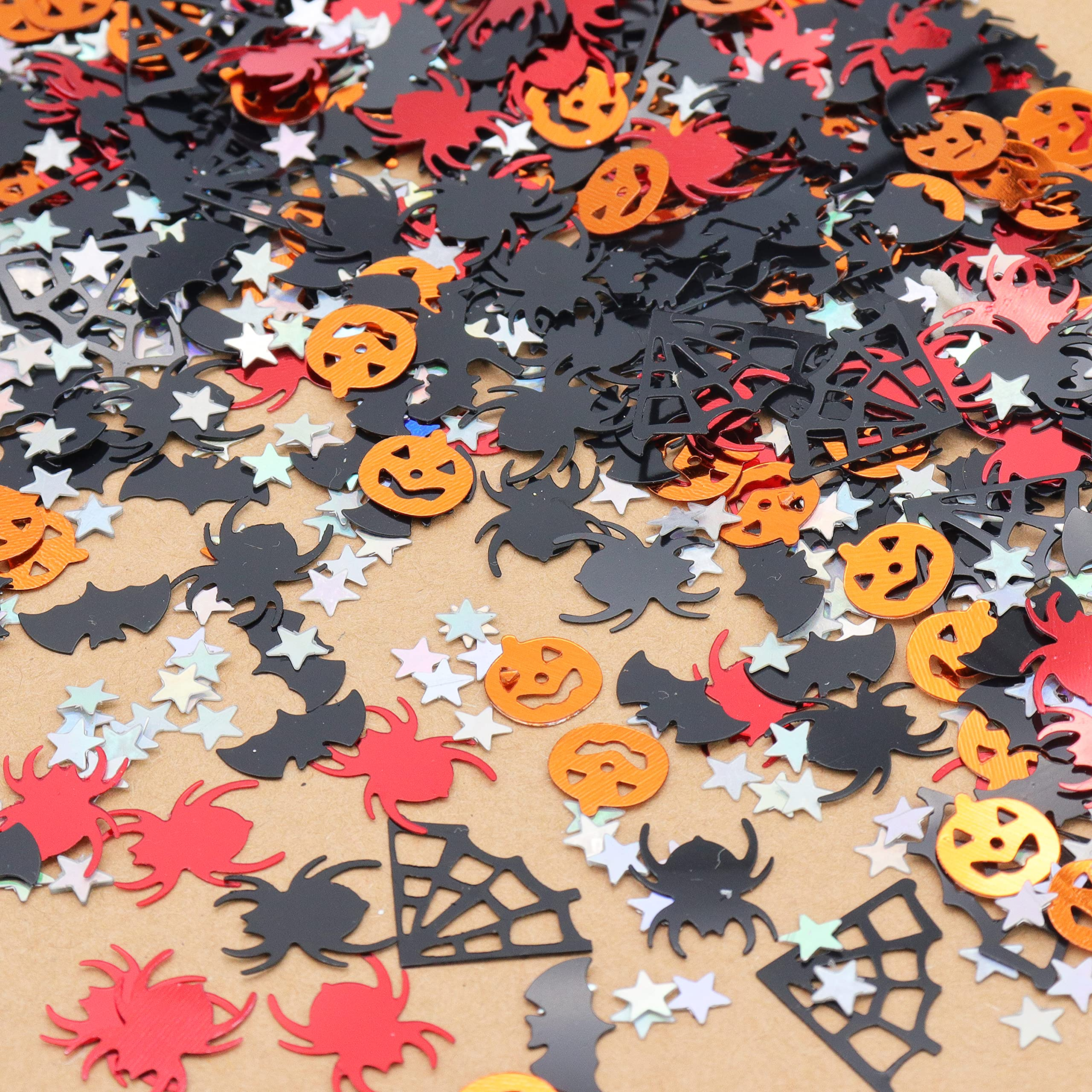 (15g) Konfetti Halloween Party Deko Kürbis / Fledermaus / Spinne Streukonfetti Tischdekoration - Schwarz / Orange / Rot