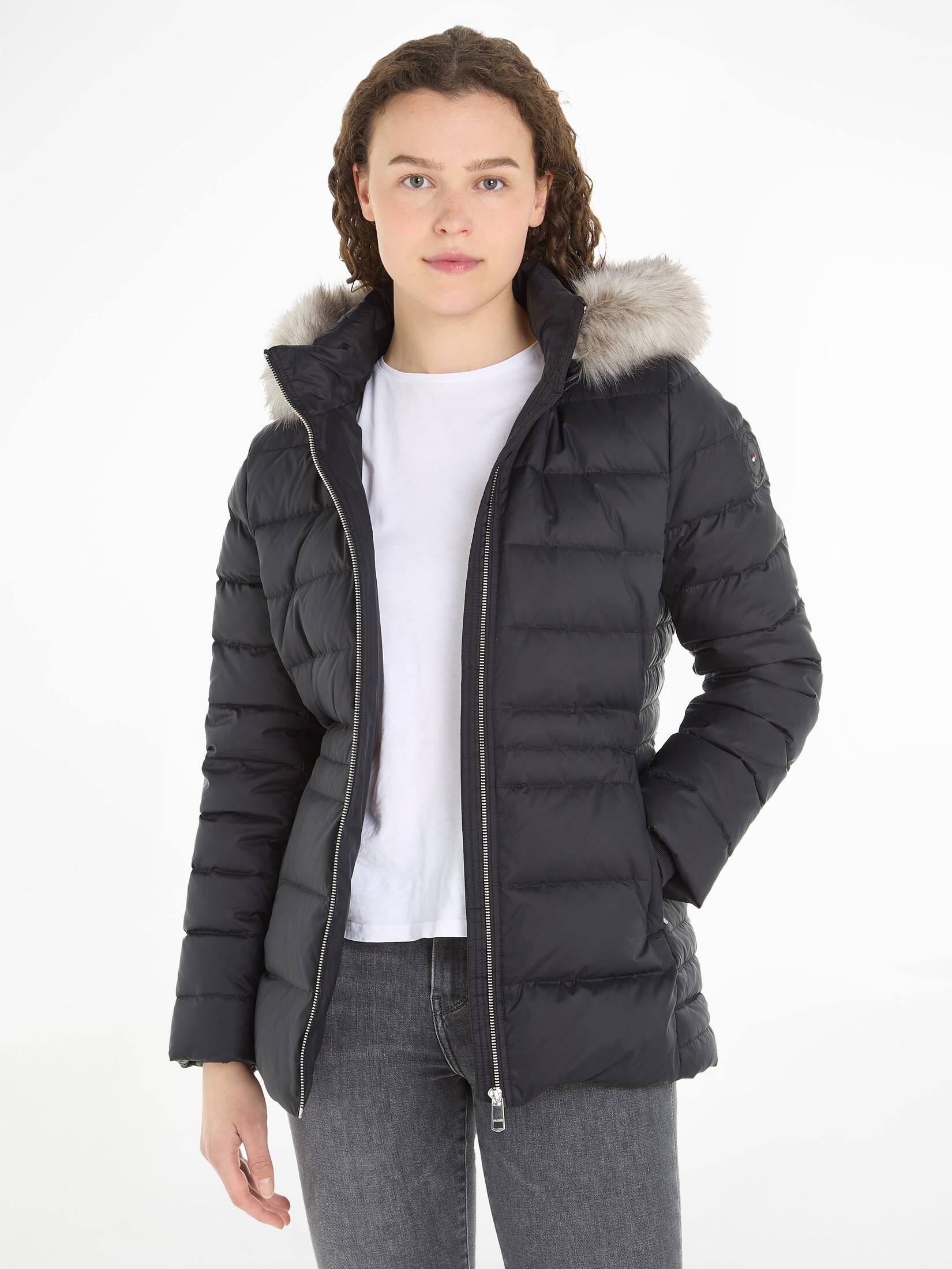 Tommy Hilfiger| Damen Daunenjacke mit Kapuze TYRA DOWN JACKET WITH FUR