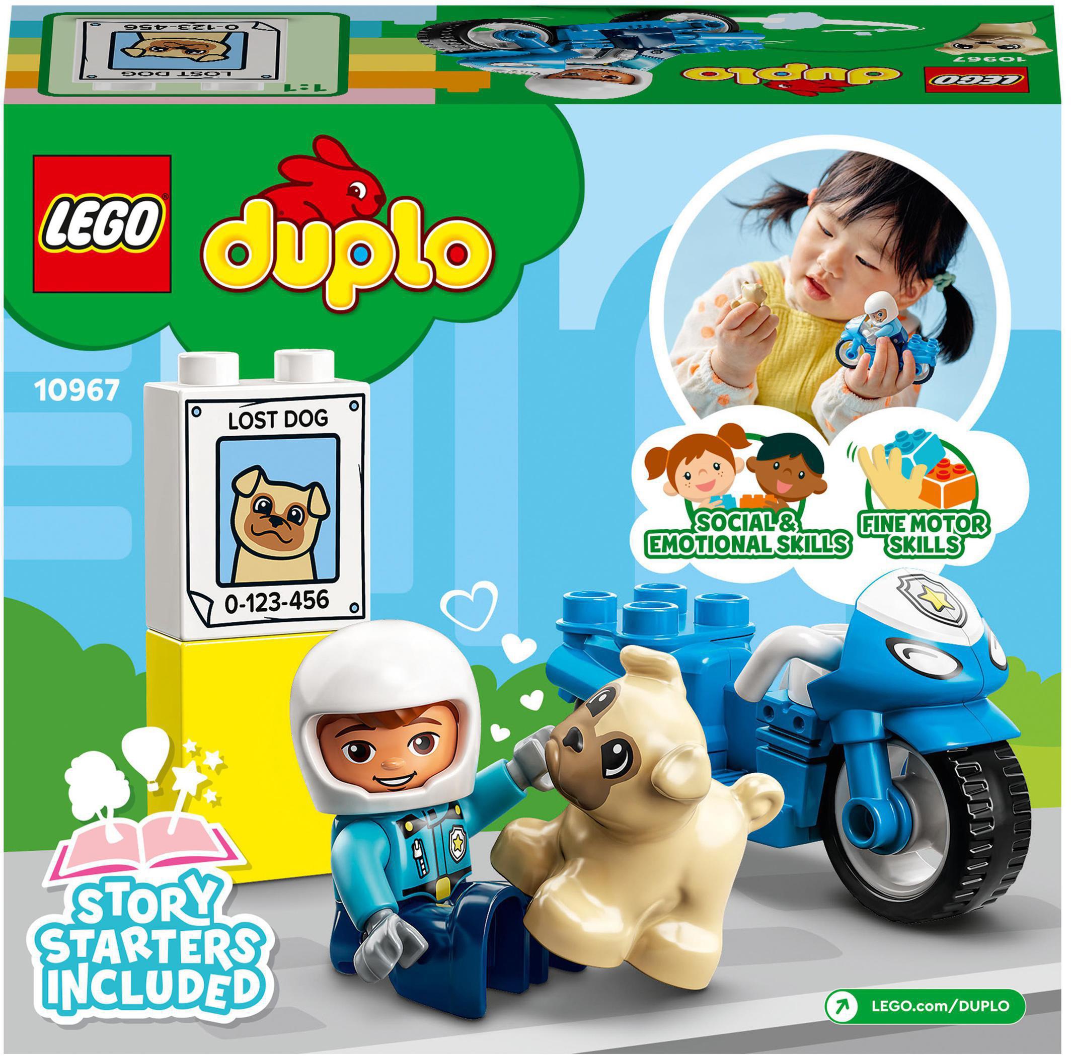 LEGO® Konstruktionsspielsteine »Polizeimotorrad (10967), LEGO® DUPLO« Made in Europe