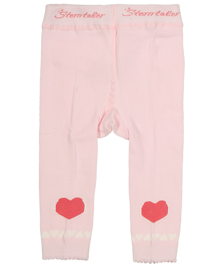 Leggings HERZEN & TUPFEN 2er-Pack in grau melange/rosa