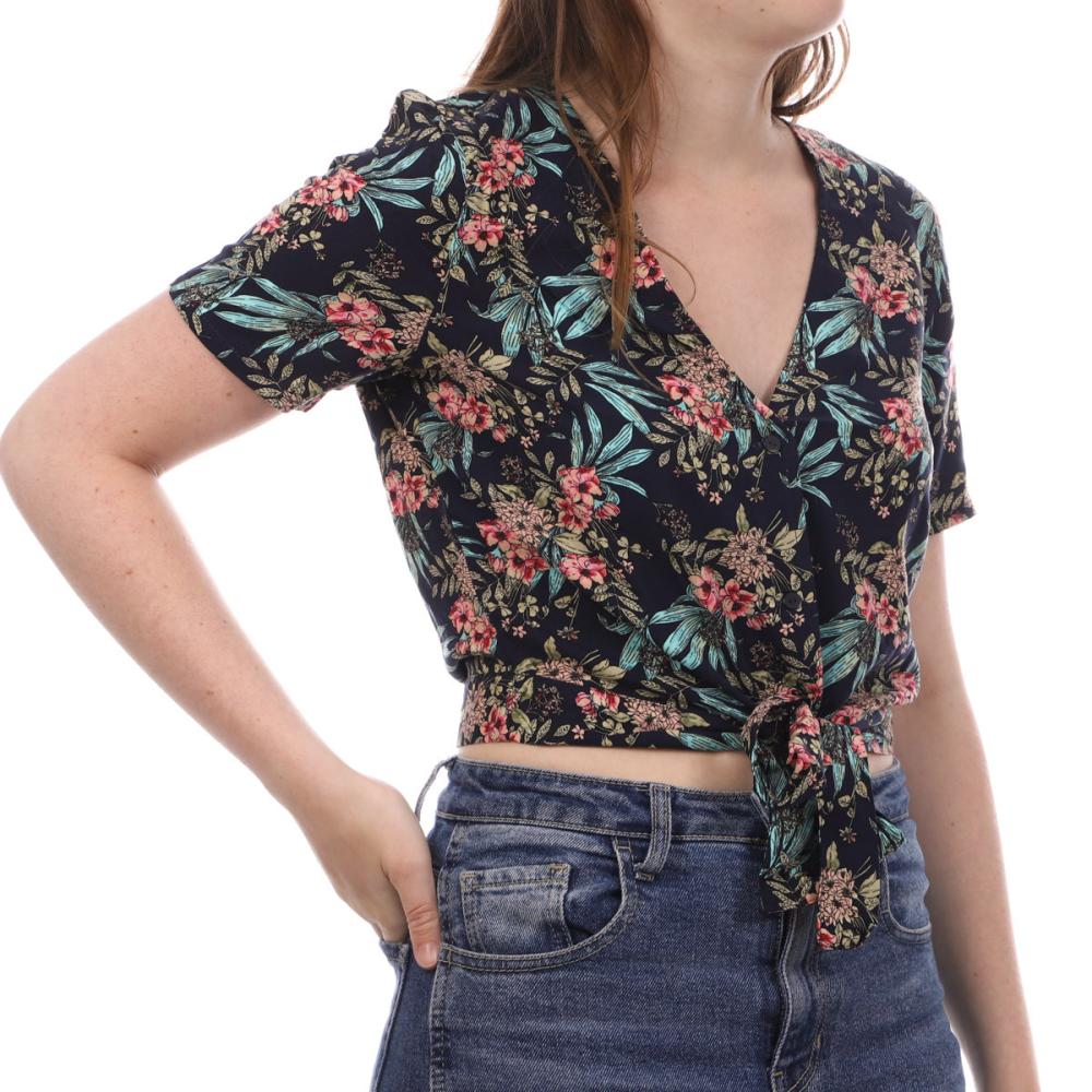 Vero Moda Blouse Marine à fleurs Femme Vero Moda Easy