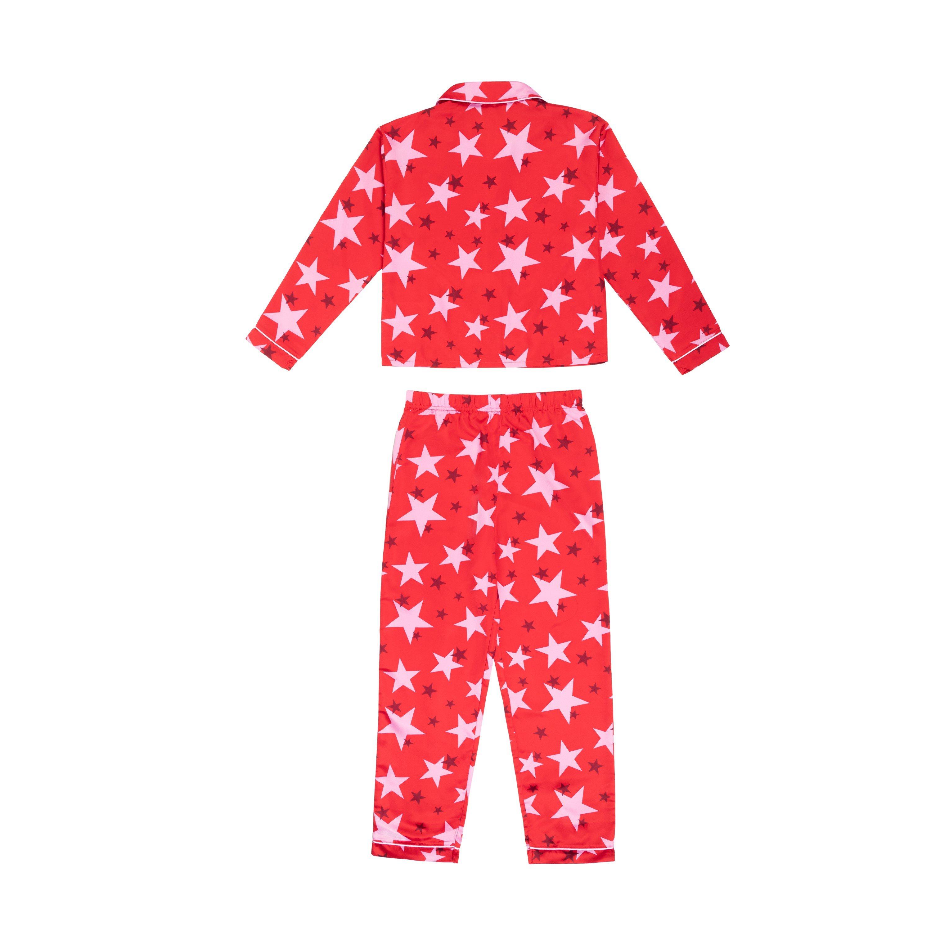 Miso Kids Girls Star Satin Pyjama Set