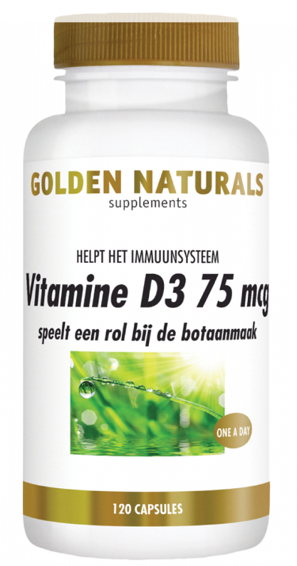 Golden Naturals Vitamine D3 75mcg120 capsules