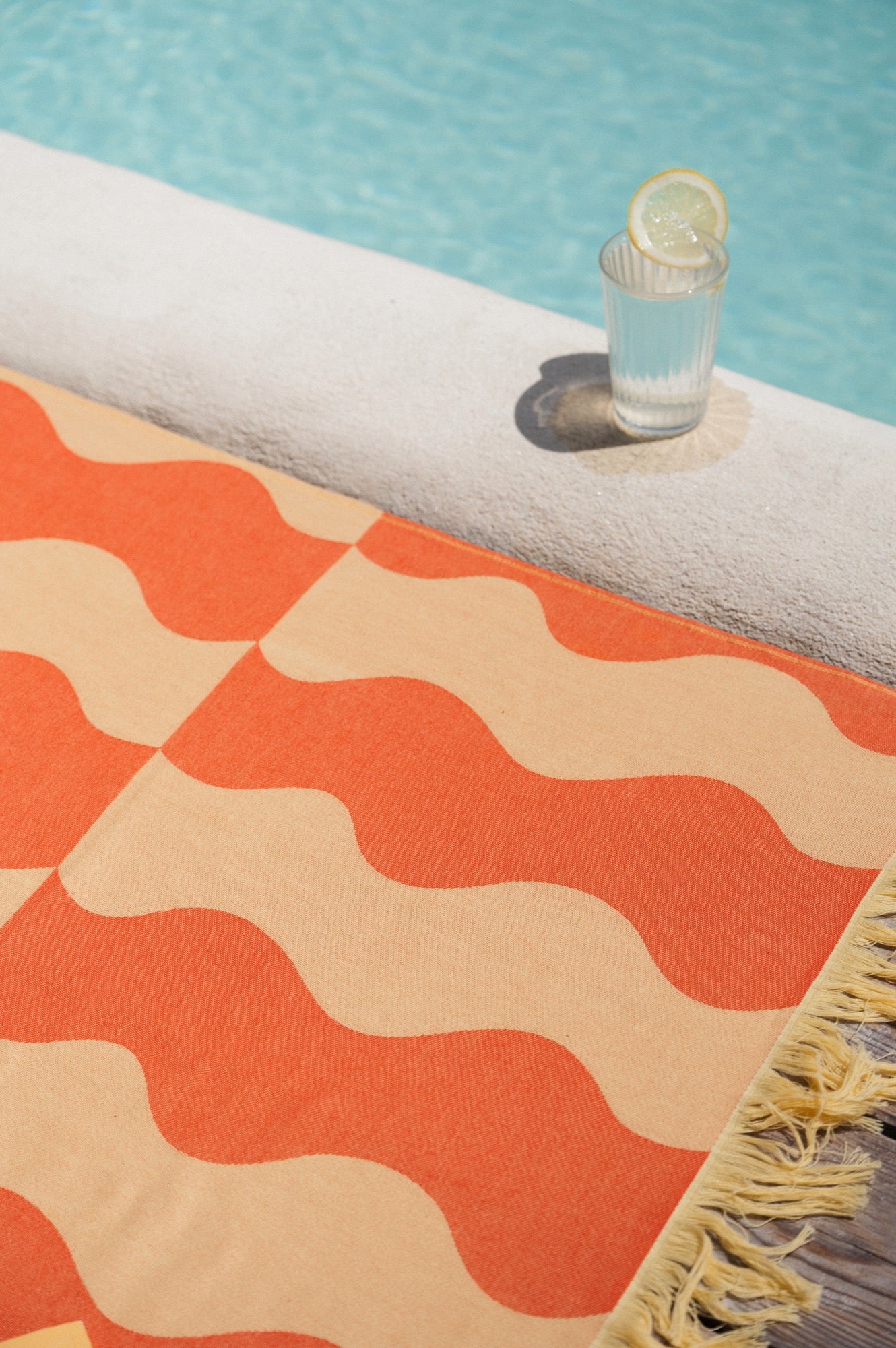 noo.ma NUGO Strandlaken - Pumpkin Orange & Mellow Yellow