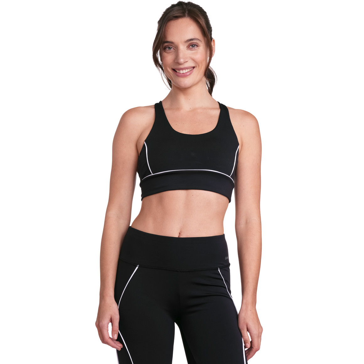 Gina Sports Damen Sport-Bustier mit Unterbrustgummi schwarz