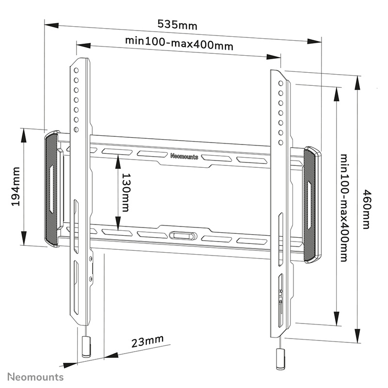 Neomounts vlakke wandsteun 32-65