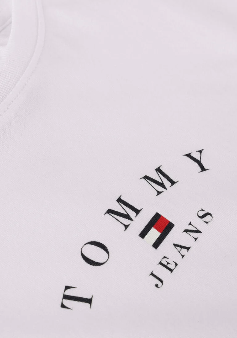 TOMMY JEANS witte tommy jeans t-shirt tjw slim essential logo
