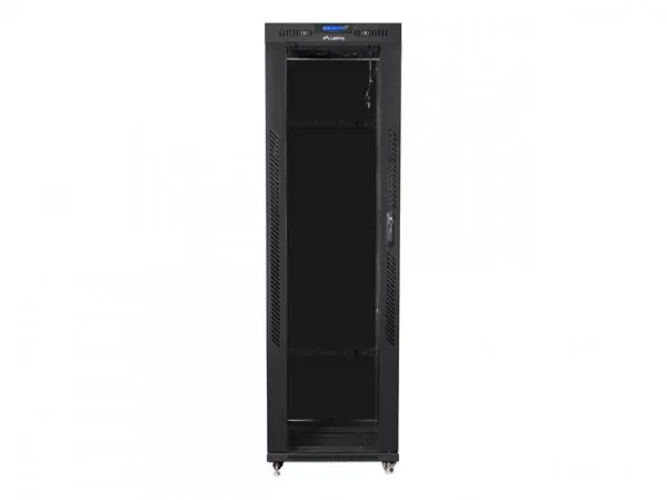 Lanberg - Rack kabinet - med 4 køleblæsere, display - sort, RAL 9004 - 42U - 19
