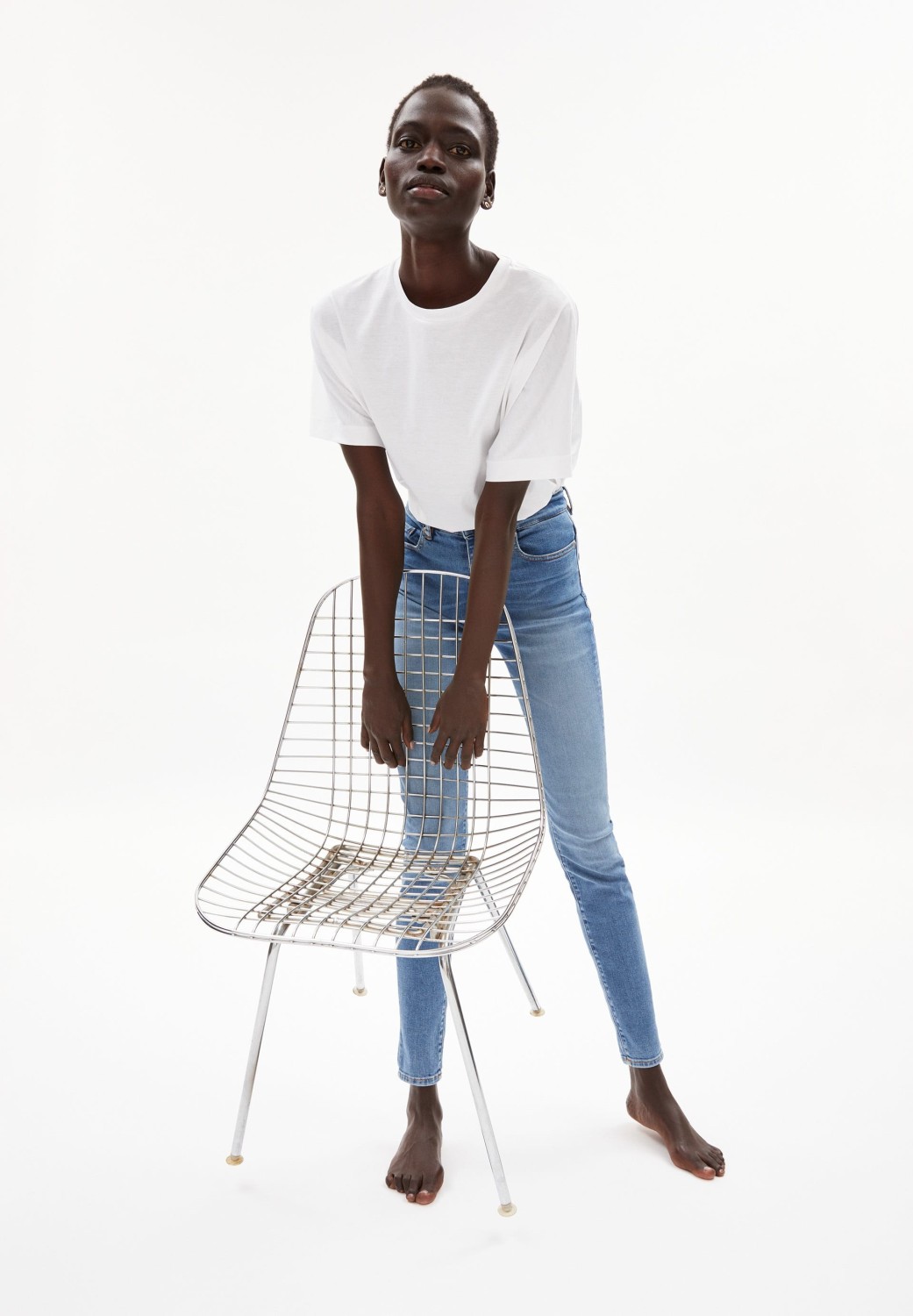 Armedangels Damen-Jeans Ingaa X Stretch Sky Blue