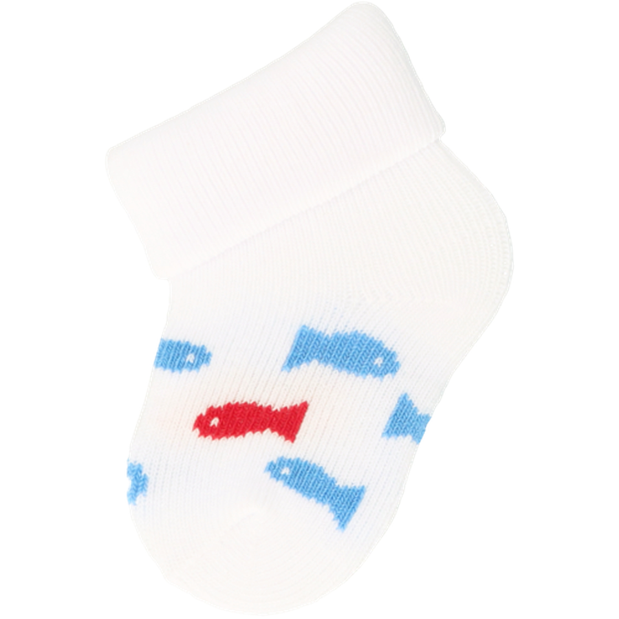 Sterntaler Erstlingssöckchen 3er-Pack Fische weiß