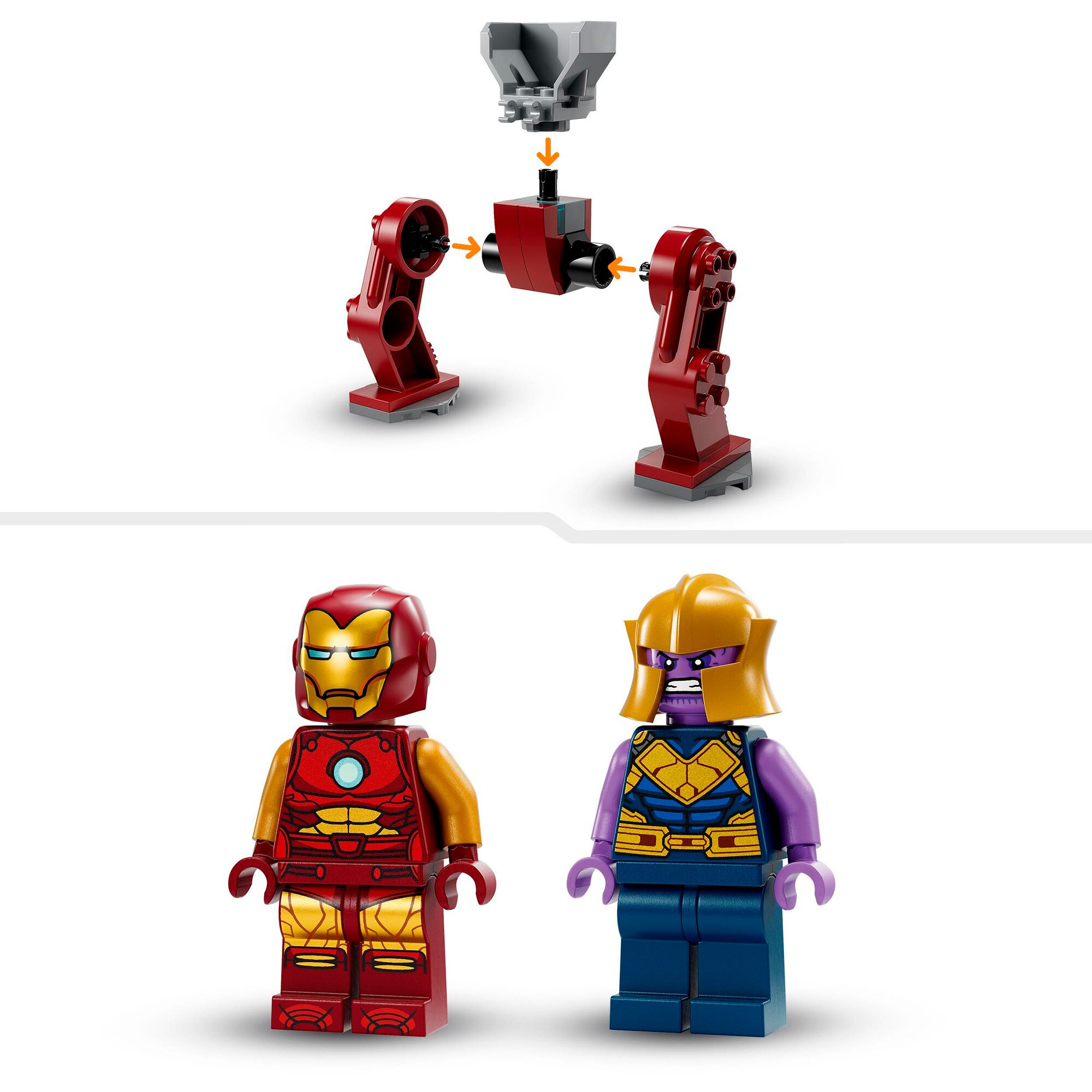 LEGO Konstruktionsspielzeug Marvel Super Heroes Iron Man Hulkbuster vs. Thanos