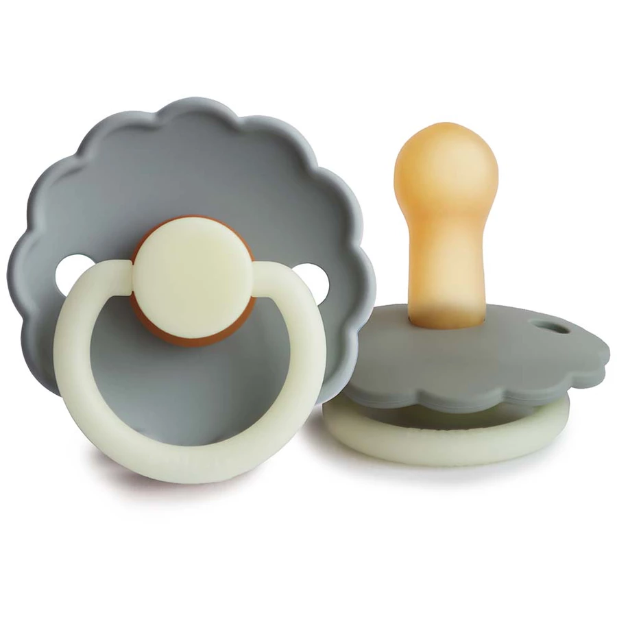 FRIGG Nachtschnuller Daisy French gray nightPortobello 6-18 Monate