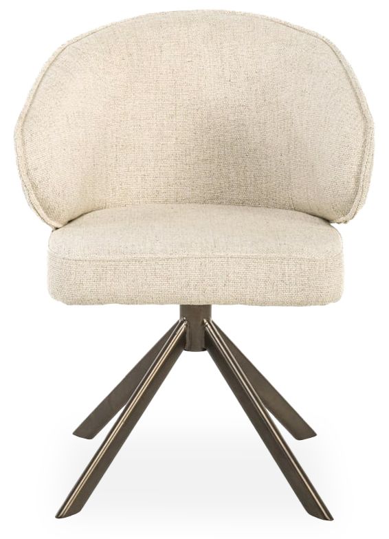 Eetkamerstoel Tyler Cream - bruin Hanok B62 x D61 x H79.5 cm