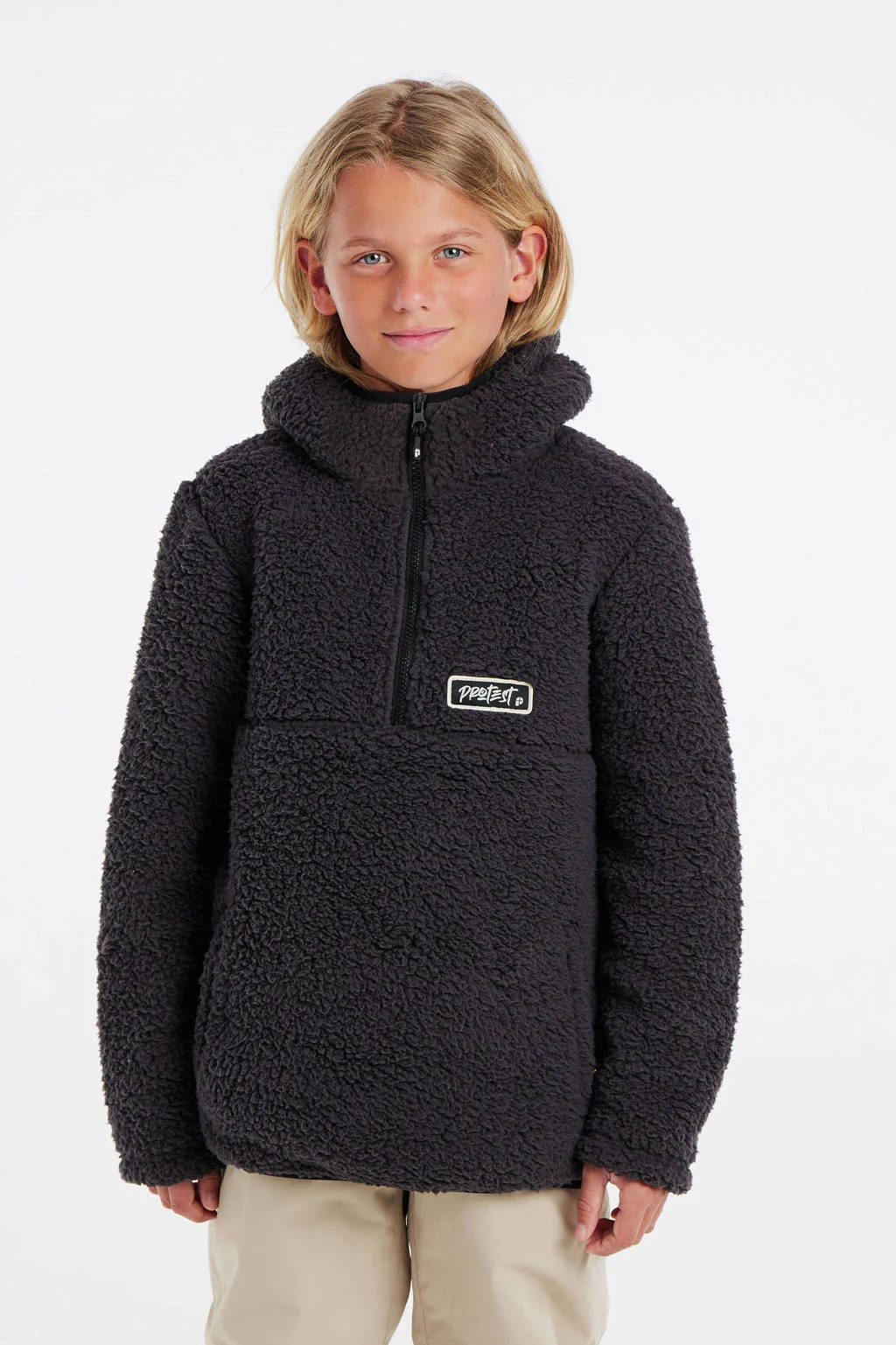 Protest teddy hoody Prtpetrel JR antraciet