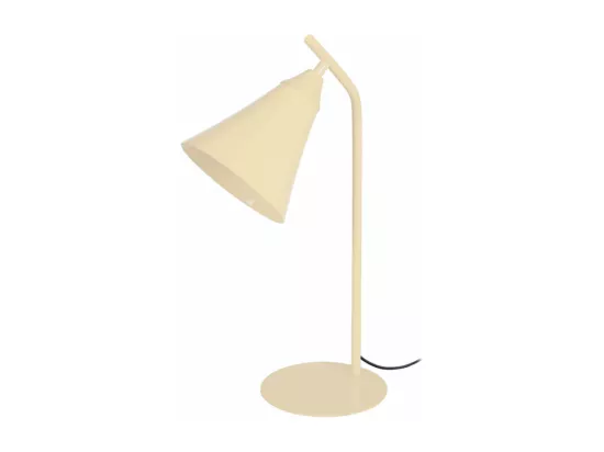 Lampe de bureau conique métal beige 46 cm.