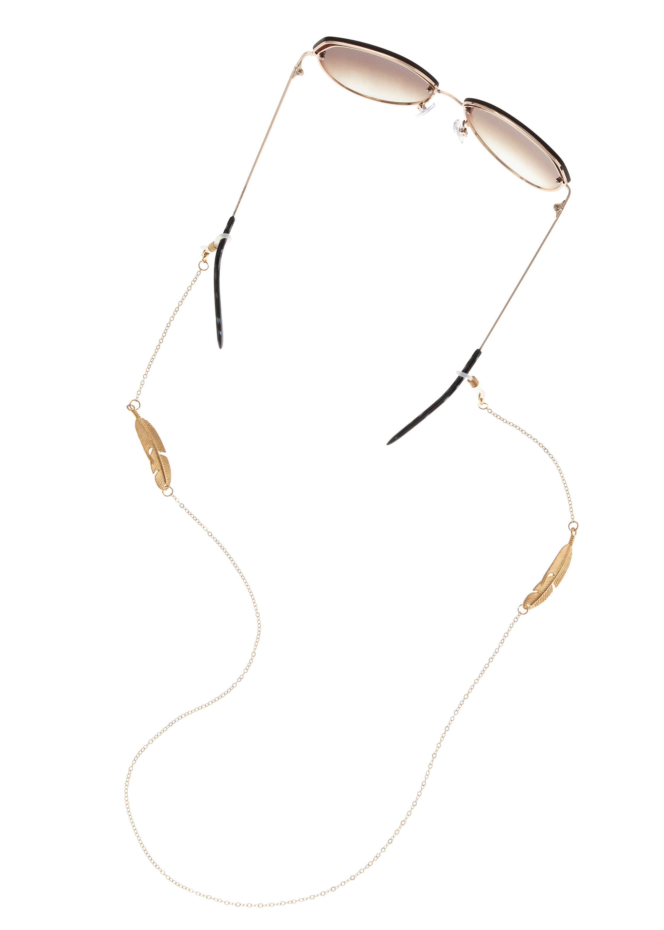 LASCANA Brillenkette »Zartes Brillenband mit Federornament« Perfekt zu Brille oder Sonnenbrille oder als Maskenkette