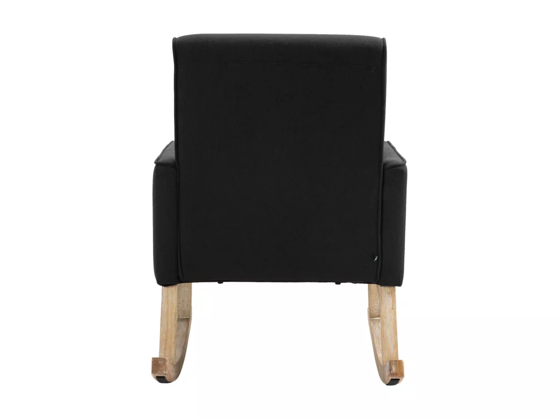 Chaise à bascule - Tissu & Bois - Noir - Dream