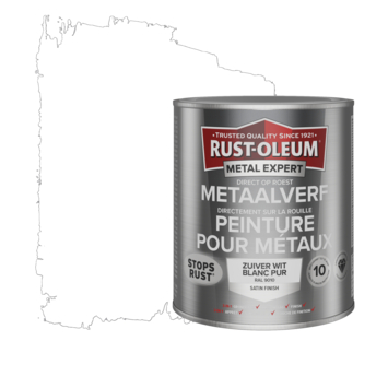 Rust-Oleum metaalverf satin RAL9010 750 ml