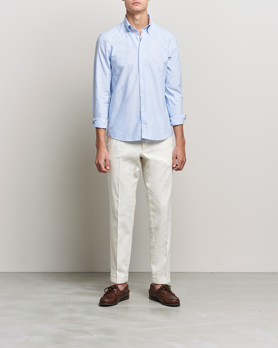 Stenströms Slimline Oxford Shirt Light Blue