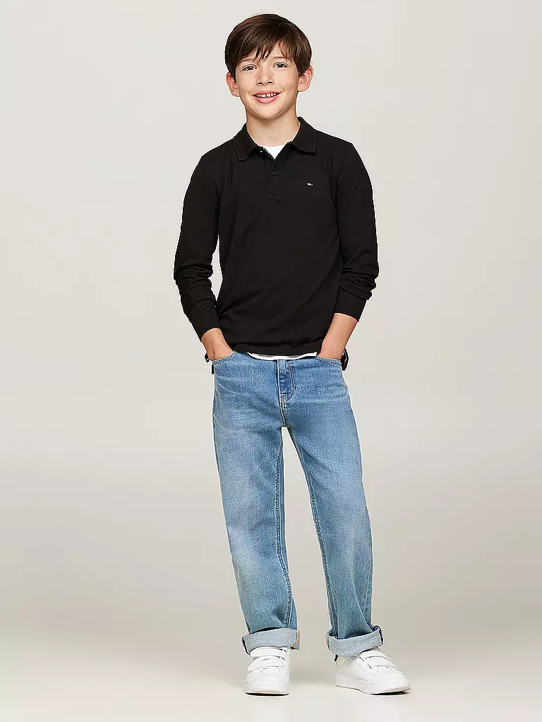 TOMMY HILFIGER Jungen Poloshirt schwarz