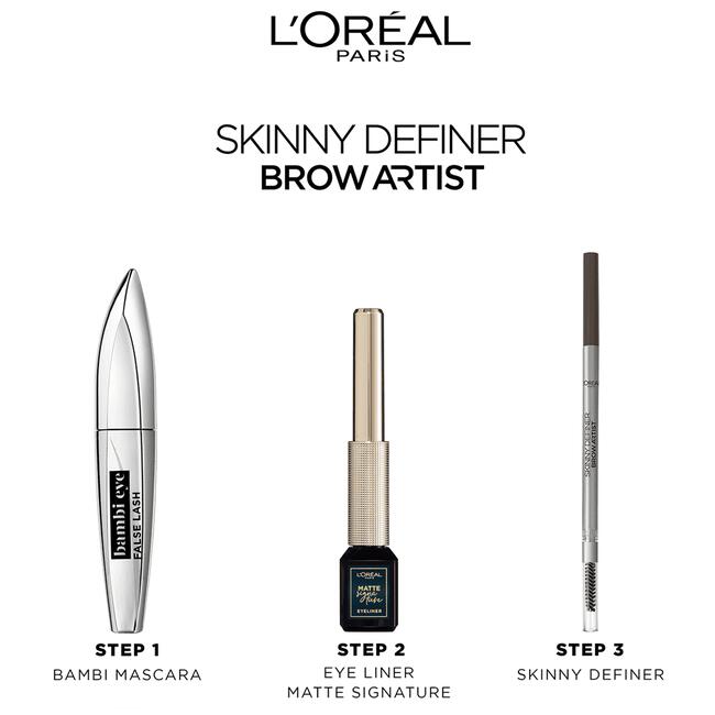 L'Oréal Paris Brow Artist Skinny Definer Wenkbrauwpotlood 105 Brunette Ultradun