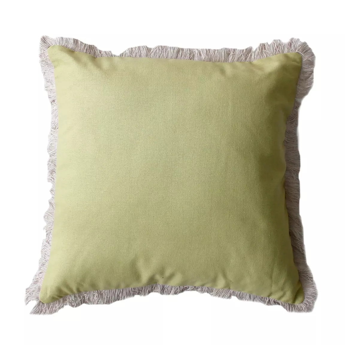 Coussin carré coton (40 x 40 cm) Herbier uni Vert tilleul