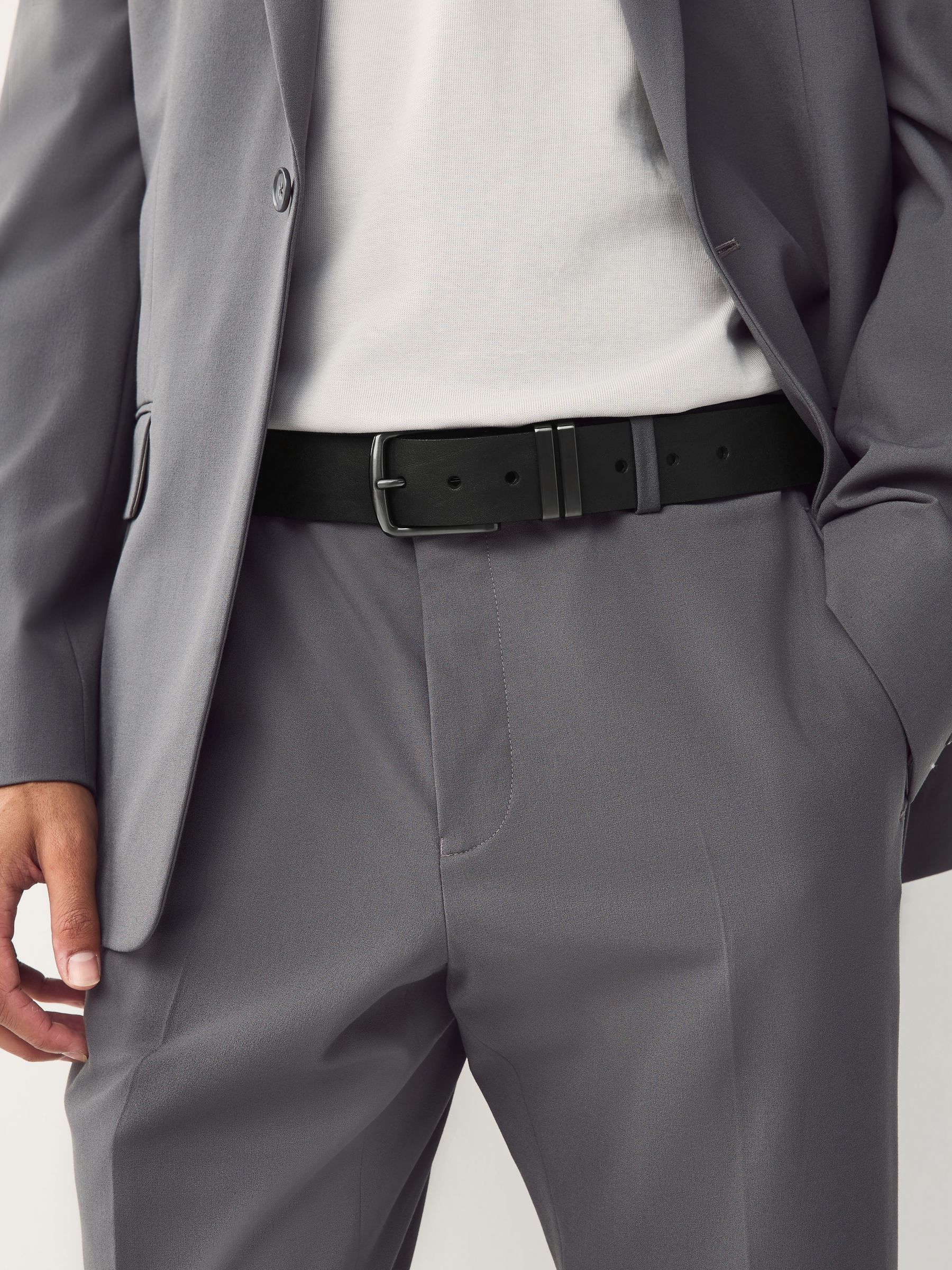 Zwart - Signature leren riem