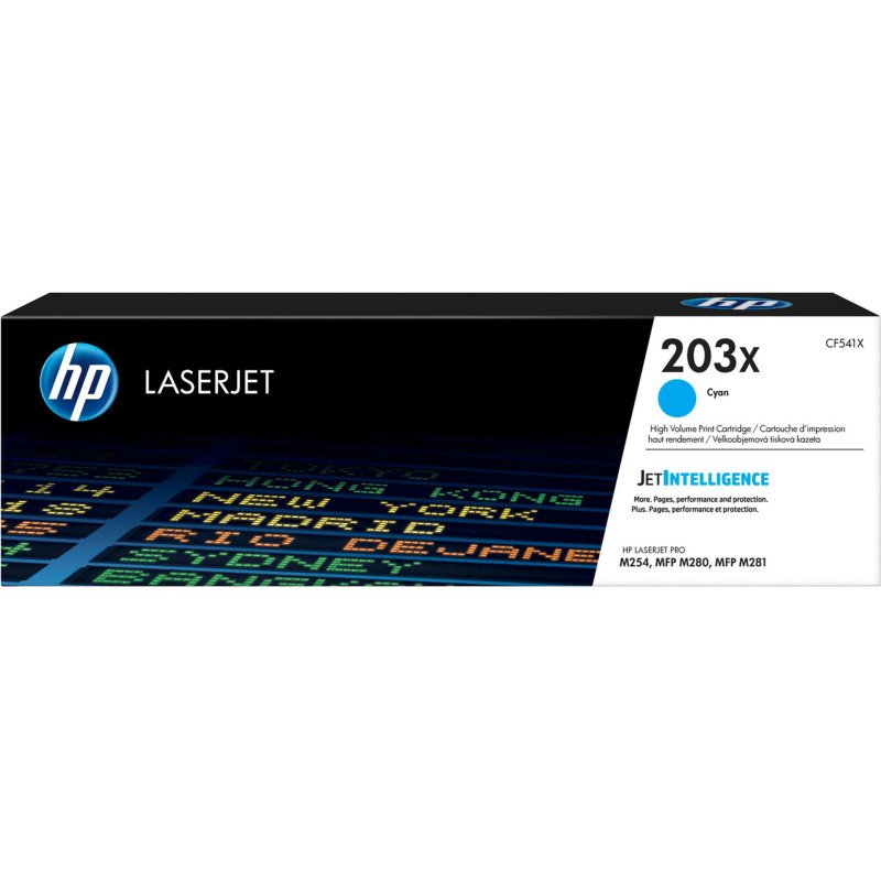 HP 203X - CF54xX Toners haute capacité couleurs séparées pour imprimante laser