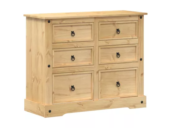 Commode Corona 110x43x91 cm bois massif de pin