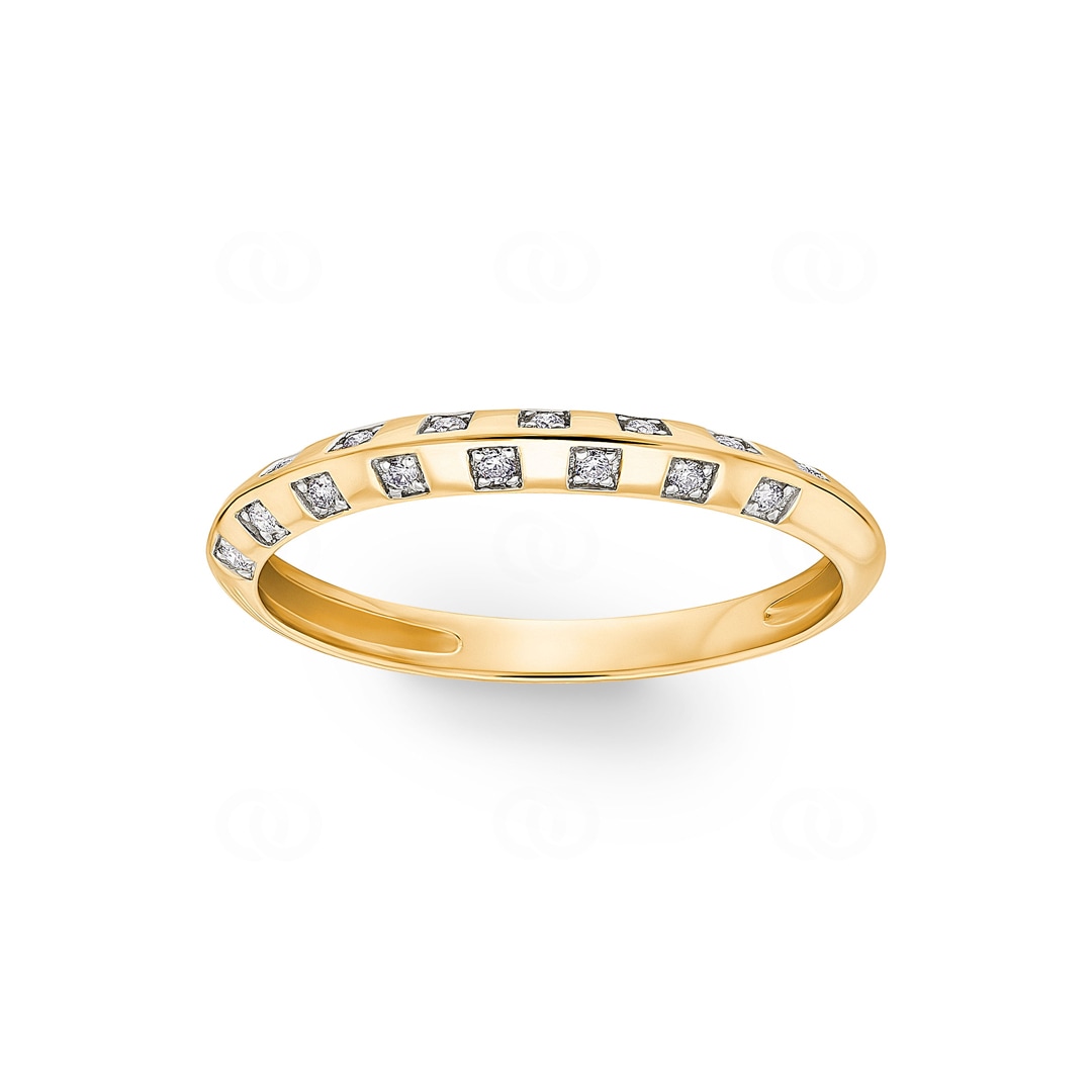 Ring 750/18 K Gelbgold mit Diamanten 0.09 ct H/si