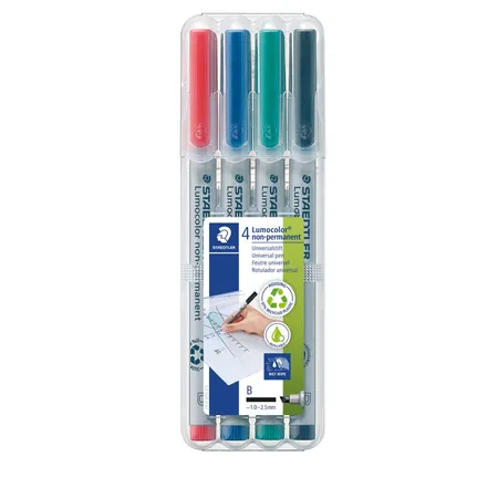 STAEDTLER® Lumocolor® non-permanent pen 312 Universalstift B, 4 Stück