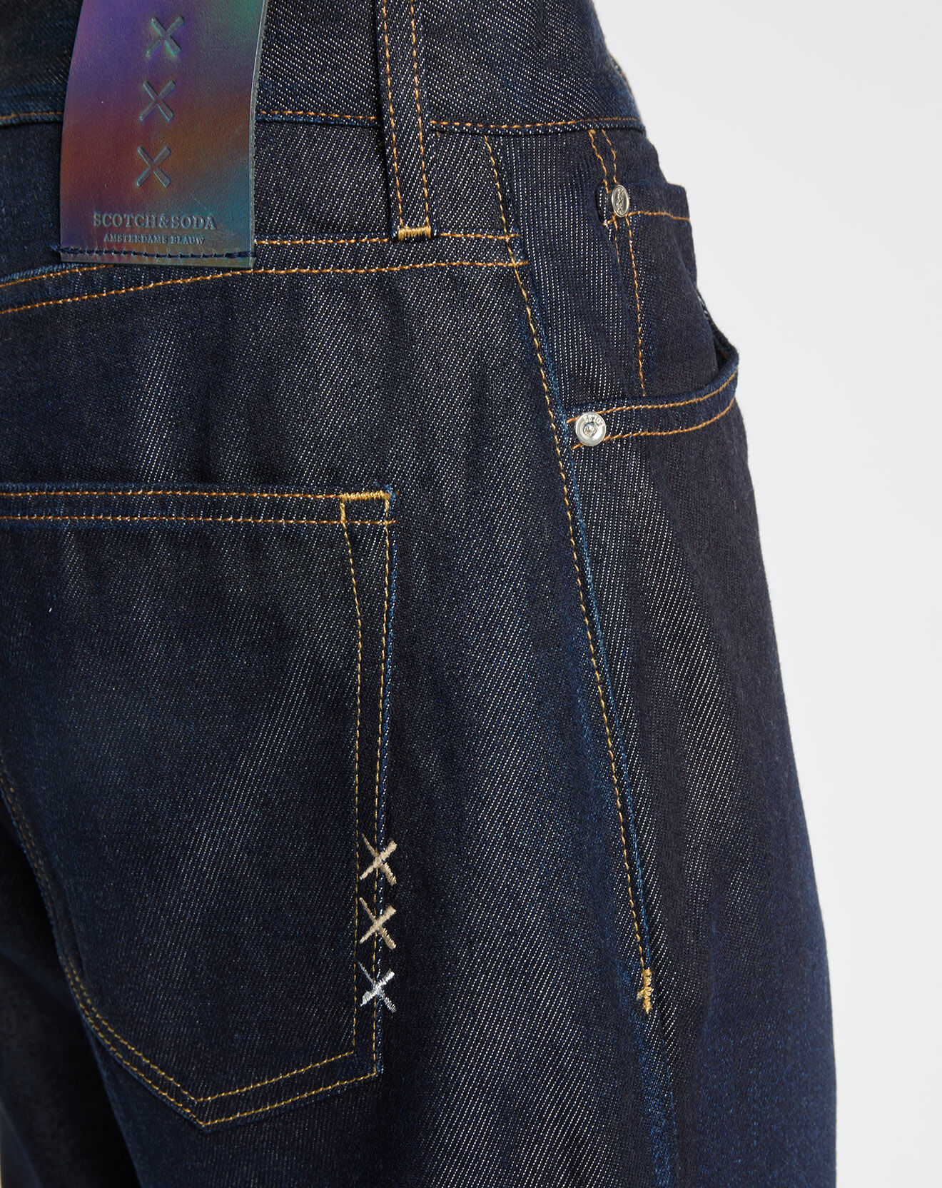 Scotch & Soda Jean tapered bleu brut